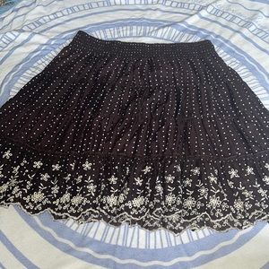 Y2K brown Vintage Polka Dot Skirt Size XL